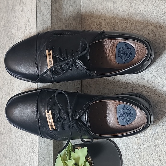 Dockers Leather Lace Up Black Men's Shoes - Picture 6 of 10